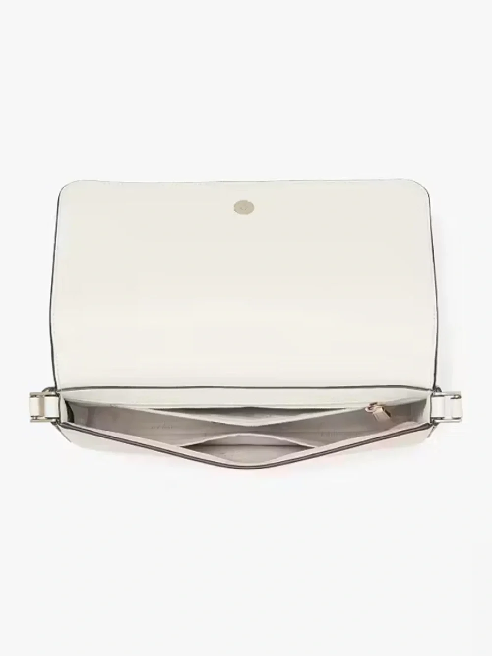kate spade Staci Meringue Ivory Gold Tone Saffiano Leather Small Hobo Bag
